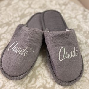 Pantoufle Homme Gris