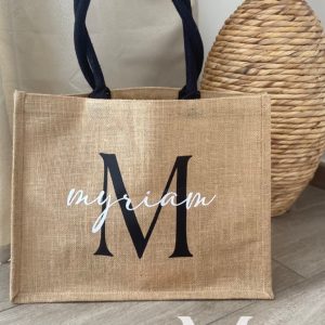 Sac jute Initial L